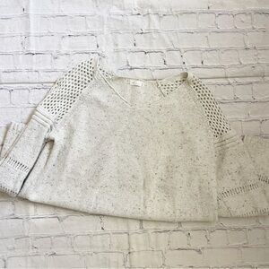 GFX Gentle Fawn White/Grey Knit Vneck Sweater